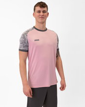 JAKO Sports T-shirt Jersey Iconic (Polyester Interlock) pink/light grey/charcoal grey Men's
