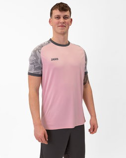 JAKO Koszulka sportowa Trikot Iconic (Interlock poliesterowy) różowy/jasnoszary/antracytowy męski