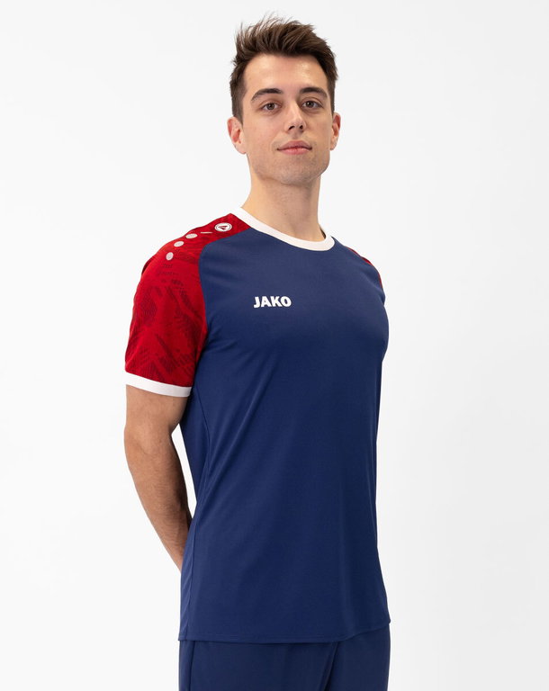 JAKO Sport-Tshirt Trikot Iconic (Polyester-Interlock) navyblau/rot Herren