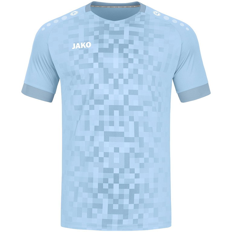 JAKO Sport-Tshirt Trikot Pixel (atmungsaktiv, schnelltrocknend) hellblau Kinder