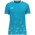 JAKO Sportowa koszulka Trikot Sonic KA (szybkoschnąca, wytrzymała) aquablau/marineblau/biała dla dzieci