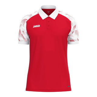 JAKO Sport-Polo Sonic (leicht, atmungsaktiv) rot/weiss Jungen