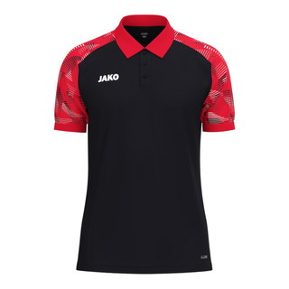 JAKO Sport-Polo Sonic (lekki, oddychający) czarny/czerwony męski