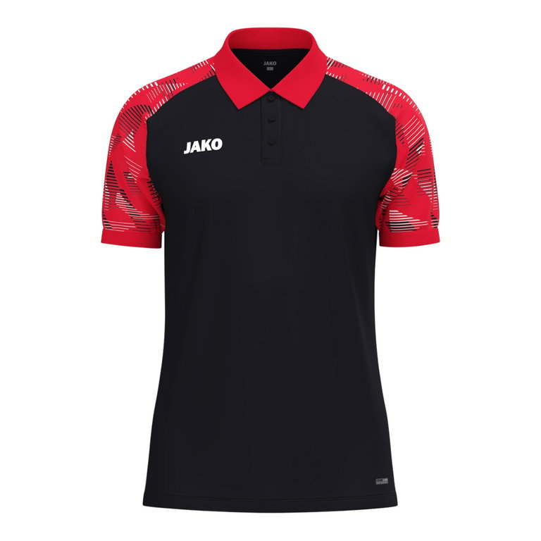 JAKO Sport-Polo Sonic (lekki, oddychający) czarny/czerwony męski