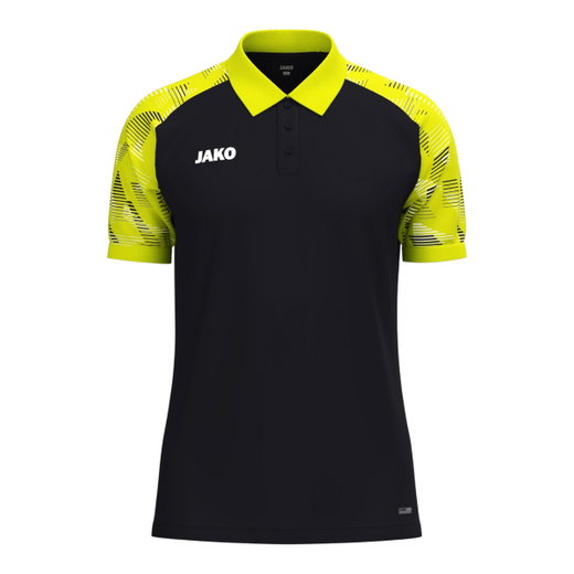JAKO Sport-Polo Sonic (leicht, atmungsaktiv) schwarz/neongelb Herren