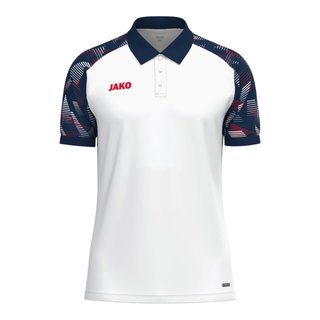 JAKO Sport Polo Sonic (light, breathable) white/navy blue/red boys