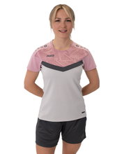 JAKO Sport Shirt Iconic (Polyester Micro Mesh) light grey/pink/charcoal grey Ladies