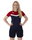 JAKO Sport-Shirt Iconic (Polyester-Micro-Mesh) marineblau/rot Damen