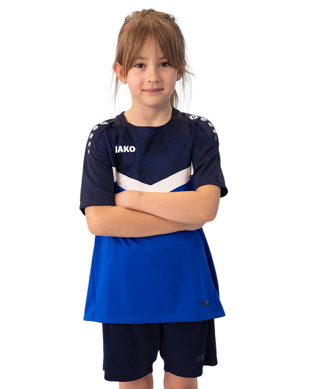 JAKO Sport-Tshirt Iconic (Polyester-Micro-Mesh) royalblau/marineblau Kinder