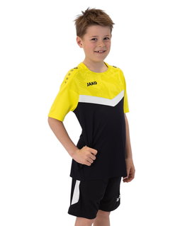 JAKO Sport-Tshirt Iconic (Polyester-Micro-Mesh) schwarz/gelb Kinder