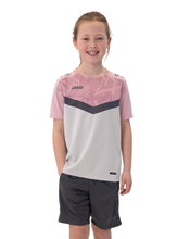 JAKO Sport T-shirt Iconic (Polyester Micro Mesh) light grey/pink/charcoal grey children
