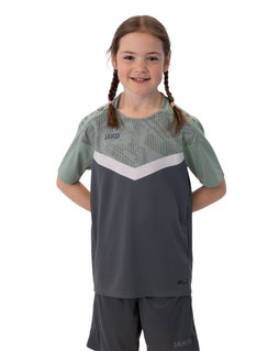JAKO Sport-Tshirt Iconic (Polyester-Micro-Mesh) anthrazitgrau/mintgrün Kinder