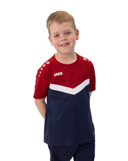 JAKO Sport-Tshirt Iconic (Polyester-Micro-Mesh) marineblau/rot Kinder