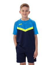 JAKO Sport T-shirt Iconic (Polyester Micro Mesh) navy blue/light blue/yellow Kids
