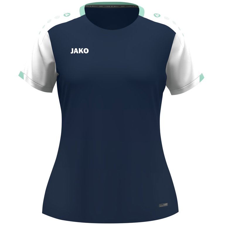 JAKO Sport-Shirt Dynamic (100% rec.Polyester) nachtblau/weiss/hellgrau Damen