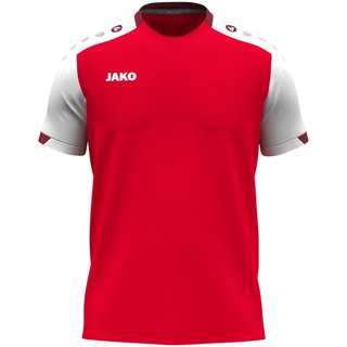JAKO Sport-Tshirt Dynamic (100% rec.Polyester) rot/weiss/dunkelrot Kinder