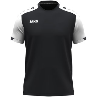 JAKO Sport-Tshirt Dynamic (100% rec.Polyester) schwarz/weiss/anthrazitgrau Herren