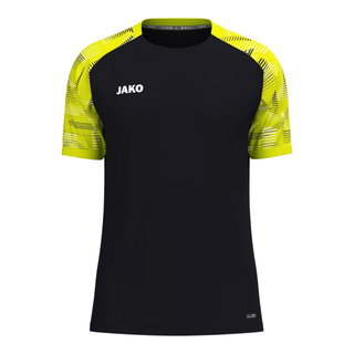 JAKO Koszulka sportowa Sonic (oddychająca, wytrzymała) czarna/neonowo-żółta męska