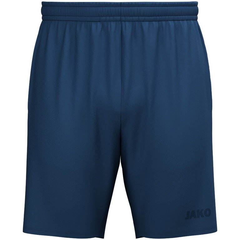JAKO Sporthose (Webshort) One (Micro-Twill, Seitentaschen mit Reißverschluss) kurz navyblau Herren