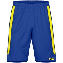 JAKO Sports Shorts Power (Polyester Interlock, elastic, quick-drying) short royal blue/yellow Children
