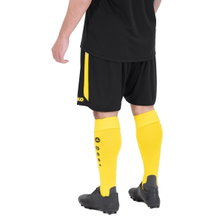 JAKO Sports Pants Power (Polyester Interlock, elastic, quick-drying) short black/yellow Men