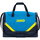JAKO Sporttasche Iconic mit Bodenfach (Größe L - 85 Liter) blau/marineblau/neongelb - 65x30x44cm