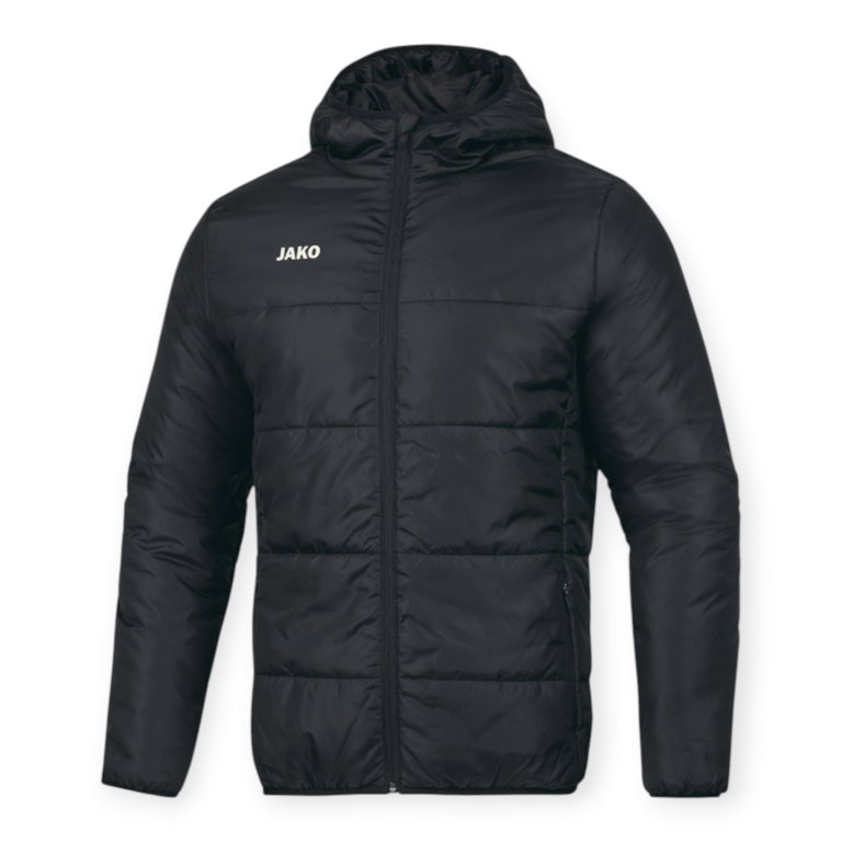 JAKO Steppjacke Basic (wattiert mit Kapuze) schwarz Herren