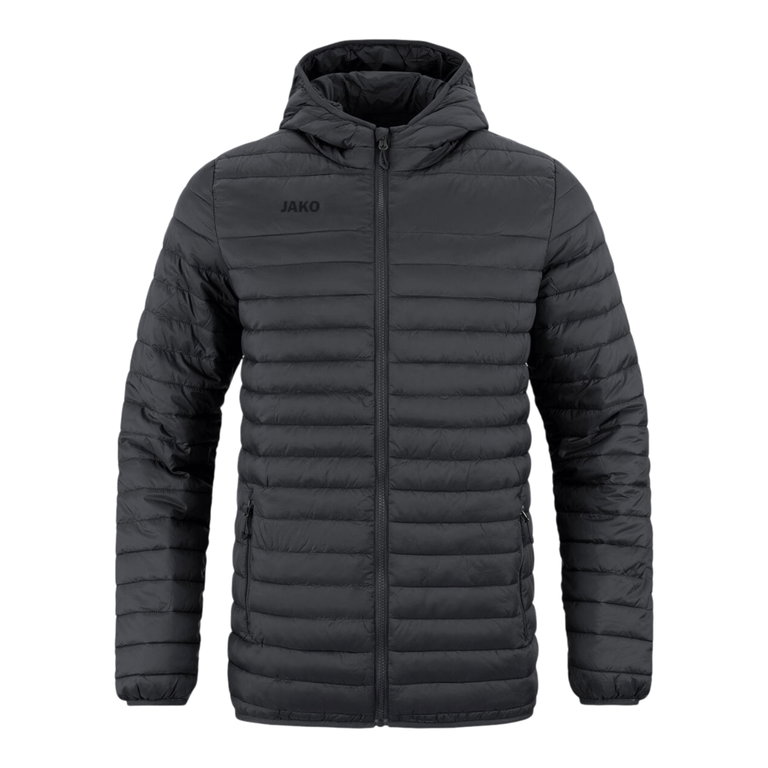 JAKO Steppjacke mit Kapuze (wärmeisolierende Wattierung) schwarz Herren