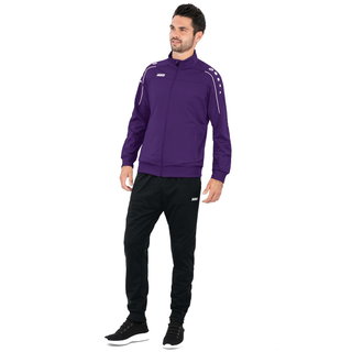 JAKO Dres treningowy z poliestru Classico (kurtka i spodnie, 100% poliester) fioletowy/czarny mężczyźni