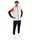 JAKO Trainingsanzug Polyester Dynamic (Jacke und Hose, sportiver Schnitt) weiss/coralrot/marineblau Herren