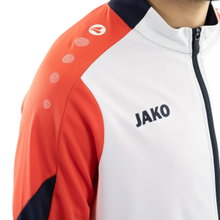 JAKO Training Suit Polyester Dynamic (Jacket and Trousers, sporty cut) white/coral red/navy blue Children