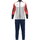 JAKO Trainingsanzug Polyester Dynamic (Jacke und Hose, sportiver Schnitt) weiss/coralrot/marineblau Kinder