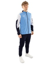 JAKO Polyester Dynamic Tracksuit (Jacket and Trousers, sporty cut) sky blue/white/navy blue Men's