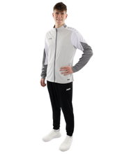 JAKO Training Suit Polyester Dynamic (Jacket and Trousers, sporty cut) light grey/white/grey Men's