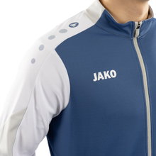 JAKO Polyester Dynamic Tracksuit (Jacket and Trousers, sporty cut) midnight blue/white/light grey Children