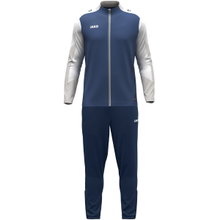 JAKO Polyester Dynamic Tracksuit (Jacket and Trousers, sporty cut) midnight blue/white/light grey Children