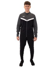 JAKO Polyester Training Suit Iconic (Jacket and Trousers, sporty cut) black/anthracite grey men's