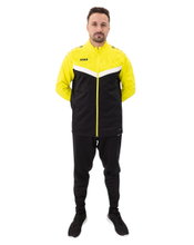 JAKO Polyester Training Suit Iconic (Jacket and Trousers, sporty cut) black/yellow Men's
