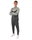 JAKO Trainingsanzug Polyester Iconic (Jacke und Hose, sportiver Schnitt) anthrazitgrau/mintgrün Herren