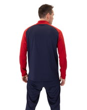 JAKO Trainingsanzug Polyester Iconic (Jacke und Hose, sportiver Schnitt) marineblau/rot Herren