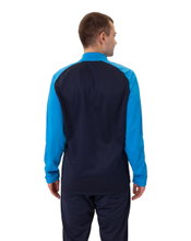 JAKO Polyester Tracksuit Iconic (Jacket and Trousers, sporty cut) navy blue/light blue/yellow Men's