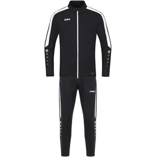 JAKO Trainingsanzug Polyester Power (Jacke und Hose) schwarz Herren
