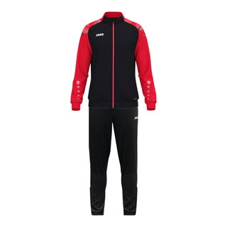 JAKO Trainingsanzug (Polyesteranzug) Sonic - 100% rec. Polyester - schwarz/rot Herren