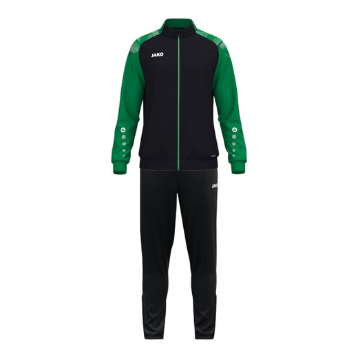JAKO Trainingsanzug (Polyesteranzug) Sonic - 100% rec. Polyester - schwarz/grün Herren
