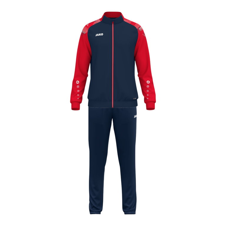 JAKO Trainingsanzug (Polyesteranzug) Sonic - 100% rec. Polyester - marineblau/rot Jungen