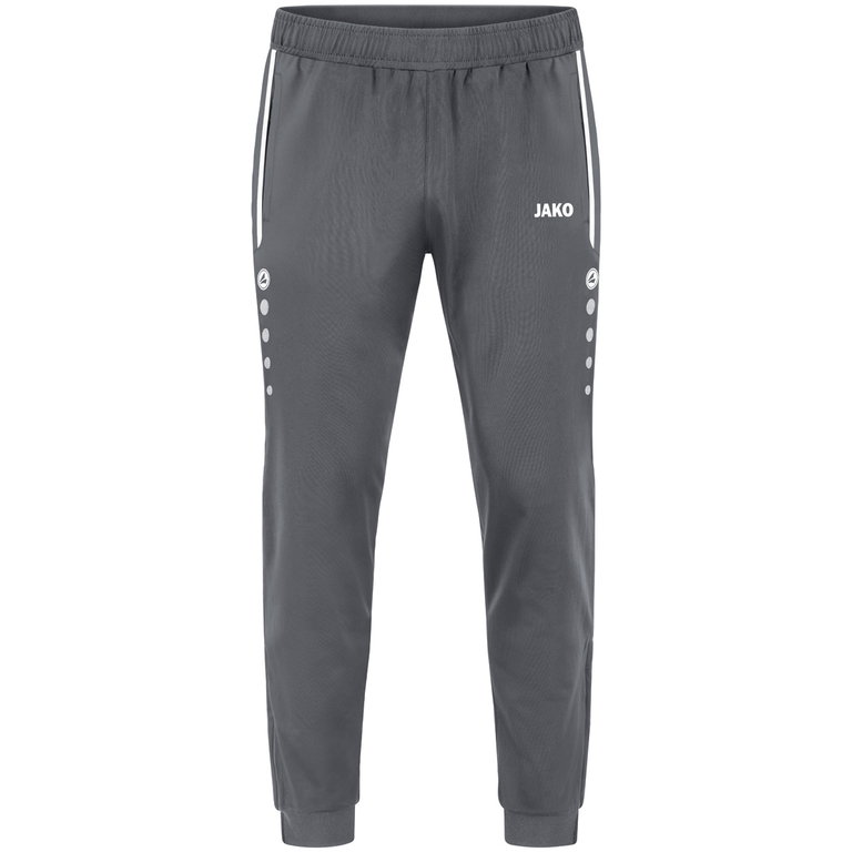 JAKO Trainingshose Allround (100% Polyester) lang anthrazitgrau Kinder