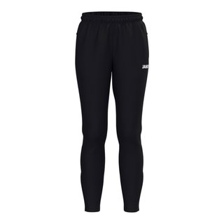 JAKO Trainingshose One (Seitentaschen mit Reißverschluss) lang schwarz Damen