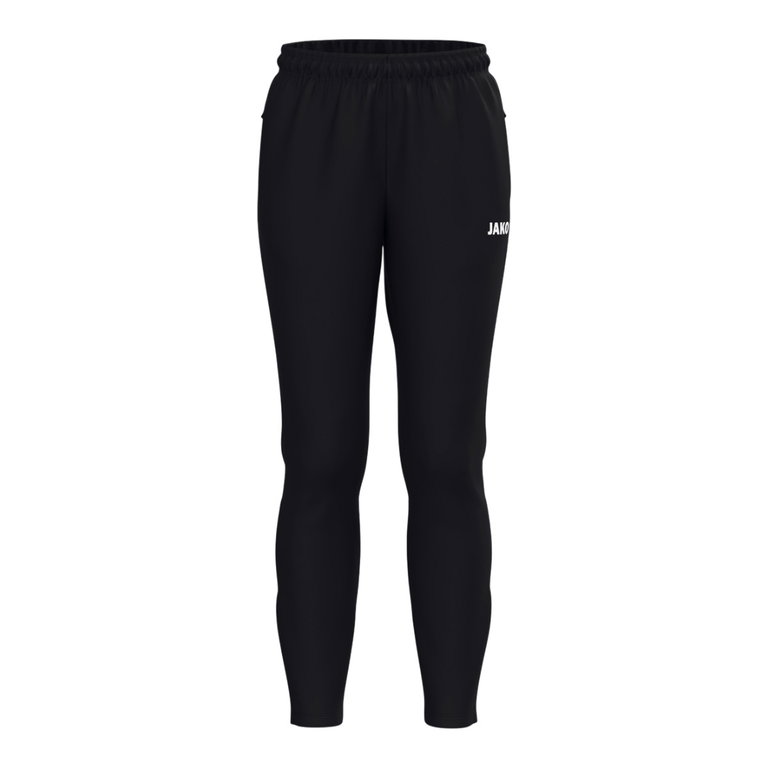 JAKO Trainingshose One (Seitentaschen mit Reißverschluss) lang schwarz Damen
