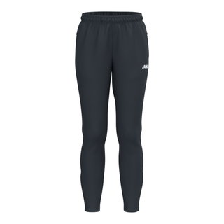 JAKO Trainingshose One (Seitentaschen mit Reißverschluss) lang anthrazitgrau Damen