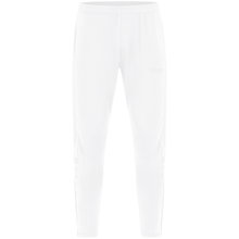JAKO Training Pants Power (Stretch-Knit-Polyester, Side Pockets with Zip) long white Men